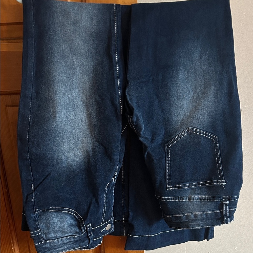 Dark Blue Denim Shorts